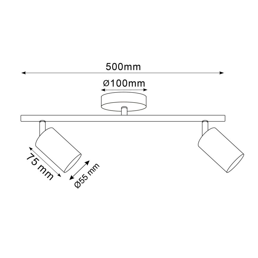 LED RGBW Stmívatelné bodové svítidlo GOLDIE 2xGU10/4,8W/230V 3000K zlatá + dálkové ovládání