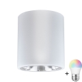 LED RGBW Stmívatelné bodové svítidlo JUPITER 1xE27/6,5W/230V 2700-6500K Wi-Fi pr. 13 cm bílá