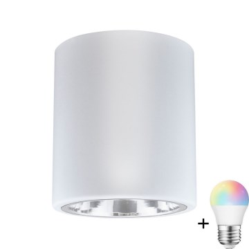LED RGBW Stmívatelné bodové svítidlo JUPITER 1xE27/6,5W/230V 2700-6500K Wi-Fi pr. 13 cm bílá