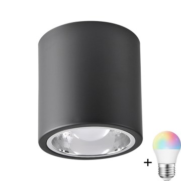 LED RGBW Stmívatelné bodové svítidlo JUPITER 1xE27/6,5W/230V 2700-6500K Wi-Fi pr. 13 cm černá