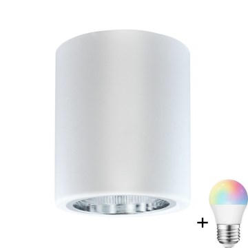LED RGBW Stmívatelné bodové svítidlo JUPITER 1xE27/6,5W/230V 2700-6500K Wi-Fi pr. 9,8 cm bílá