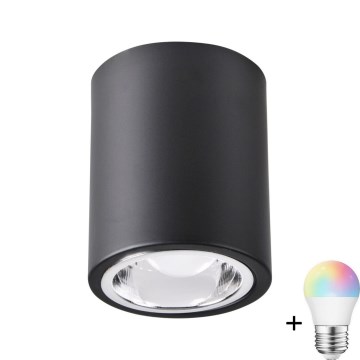LED RGBW Stmívatelné bodové svítidlo JUPITER 1xE27/6,5W/230V 2700-6500K Wi-Fi pr. 9,8 cm černá