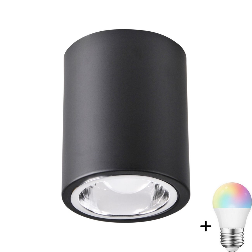 LED RGBW Stmívatelné bodové svítidlo JUPITER 1xE27/6,5W/230V 2700-6500K Wi-Fi pr. 9,8 cm černá