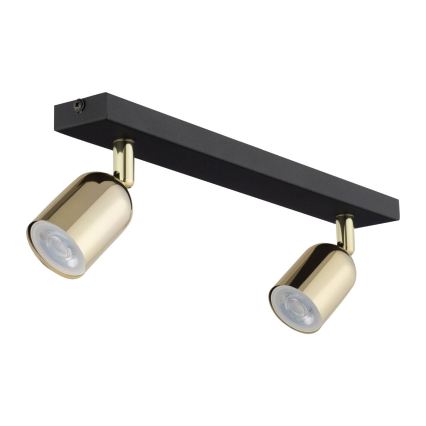 LED RGBW Stmívatelné bodové svítidlo TOP 2xGU10/6,5W/230V 2700-6500K černá/zlatá