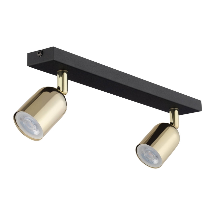 LED RGBW Stmívatelné bodové svítidlo TOP 2xGU10/6,5W/230V 2700-6500K černá/zlatá