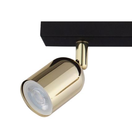 LED RGBW Stmívatelné bodové svítidlo TOP 2xGU10/6,5W/230V 2700-6500K černá/zlatá