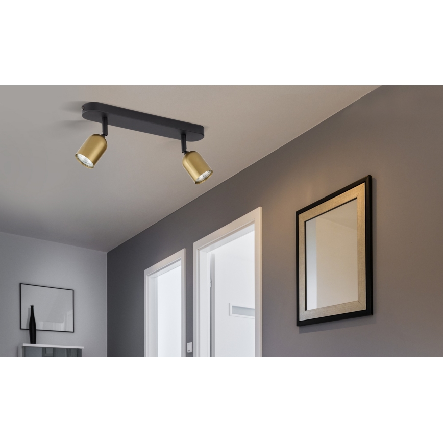 LED RGBW Stmívatelné bodové svítidlo TOP 2xGU10/6,5W/230V 2700-6500K zlatá/černá