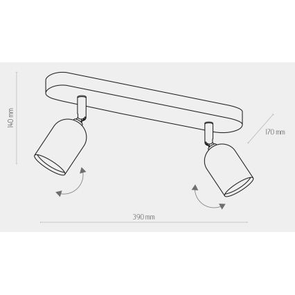 LED RGBW Stmívatelné bodové svítidlo TOP 2xGU10/6,5W/230V 2700-6500K zlatá/černá