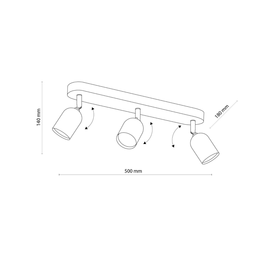 LED RGBW Stmívatelné bodové svítidlo TOP 3xGU10/6,5W/230V 2700-6500K černá/zlatá