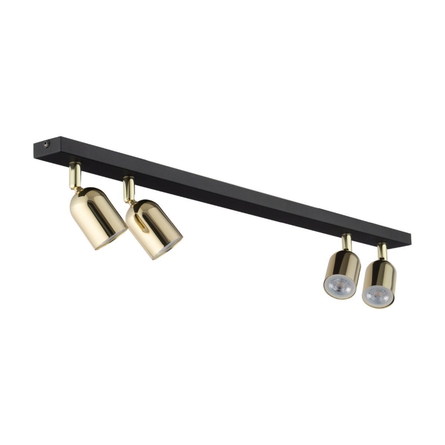 LED RGBW Stmívatelné bodové svítidlo TOP 4xGU10/6,5W/230V 2700-6500K černá/zlatá