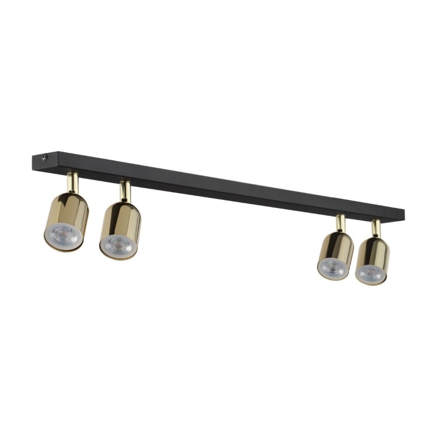 LED RGBW Stmívatelné bodové svítidlo TOP 4xGU10/6,5W/230V 2700-6500K černá/zlatá