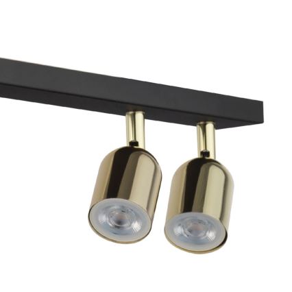 LED RGBW Stmívatelné bodové svítidlo TOP 4xGU10/6,5W/230V 2700-6500K černá/zlatá