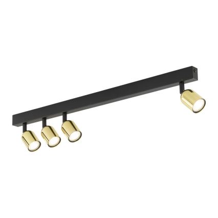 LED RGBW Stmívatelné bodové svítidlo TOP 4xGU10/6,5W/230V 2700-6500K černá/zlatá