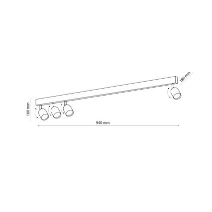 LED RGBW Stmívatelné bodové svítidlo TOP 4xGU10/6,5W/230V 2700-6500K černá/zlatá