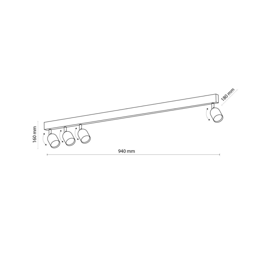 LED RGBW Stmívatelné bodové svítidlo TOP 4xGU10/6,5W/230V 2700-6500K černá/zlatá