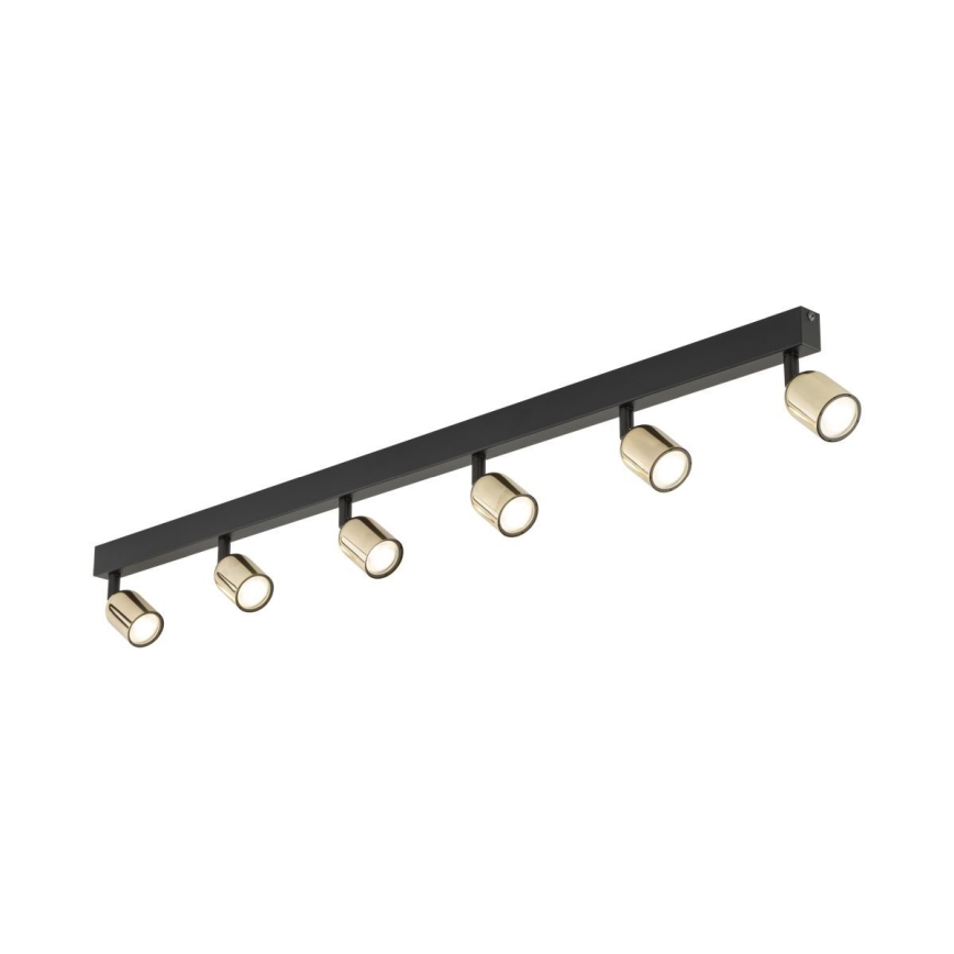 LED RGBW Stmívatelné bodové svítidlo TOP 6xGU10/6,5W/230V 2700-6500K černá/zlatá