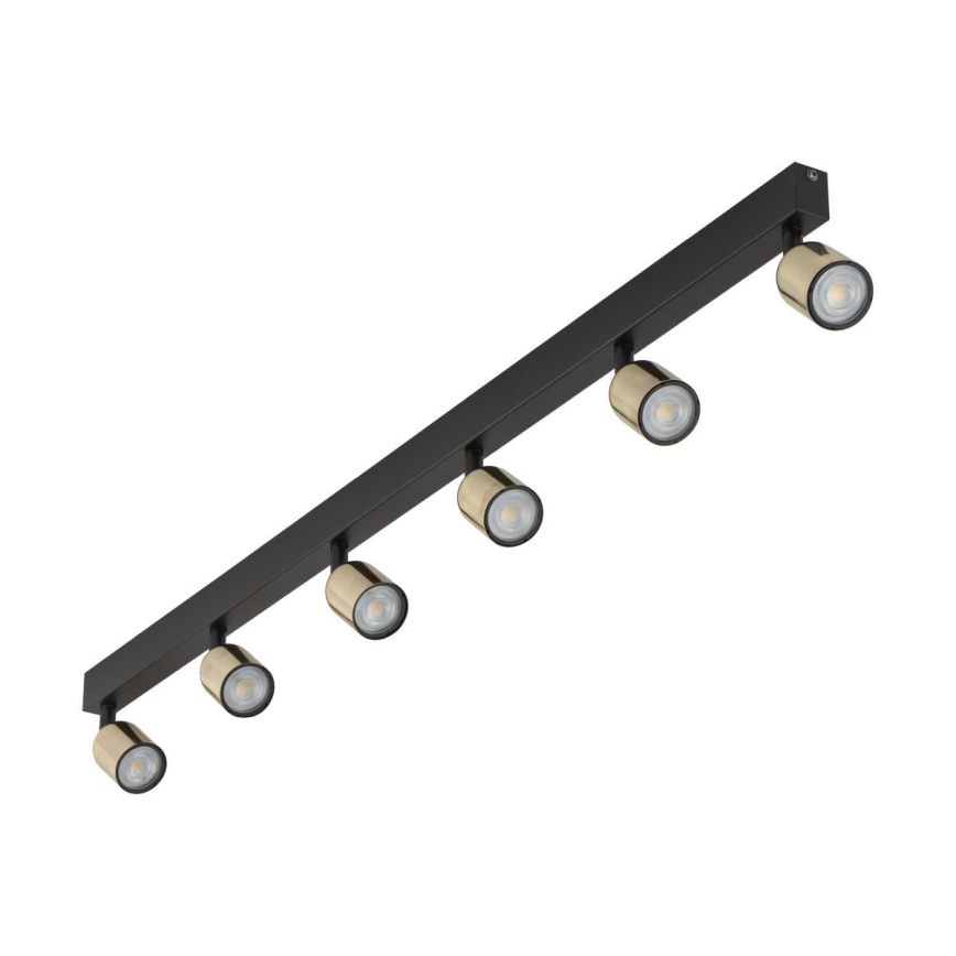 LED RGBW Stmívatelné bodové svítidlo TOP 6xGU10/6,5W/230V 2700-6500K černá/zlatá