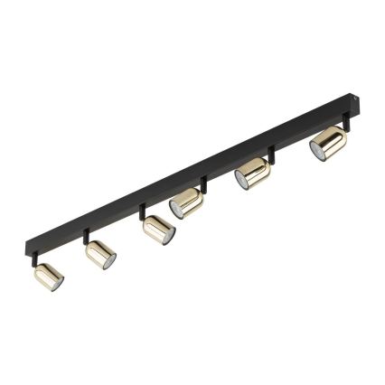 LED RGBW Stmívatelné bodové svítidlo TOP 6xGU10/6,5W/230V 2700-6500K černá/zlatá