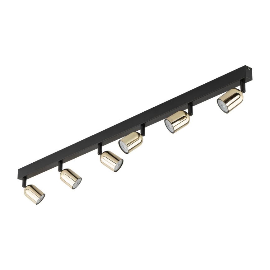 LED RGBW Stmívatelné bodové svítidlo TOP 6xGU10/6,5W/230V 2700-6500K černá/zlatá