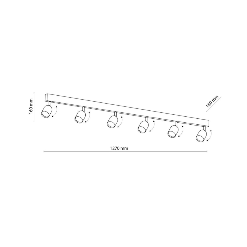 LED RGBW Stmívatelné bodové svítidlo TOP 6xGU10/6,5W/230V 2700-6500K černá/zlatá