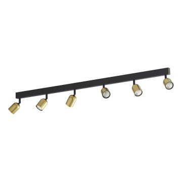 LED RGBW Stmívatelné bodové svítidlo TOP 6xGU10/6,5W/230V 2700-6500K zlatá/černá