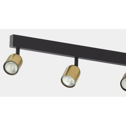 LED RGBW Stmívatelné bodové svítidlo TOP 6xGU10/6,5W/230V 2700-6500K zlatá/černá