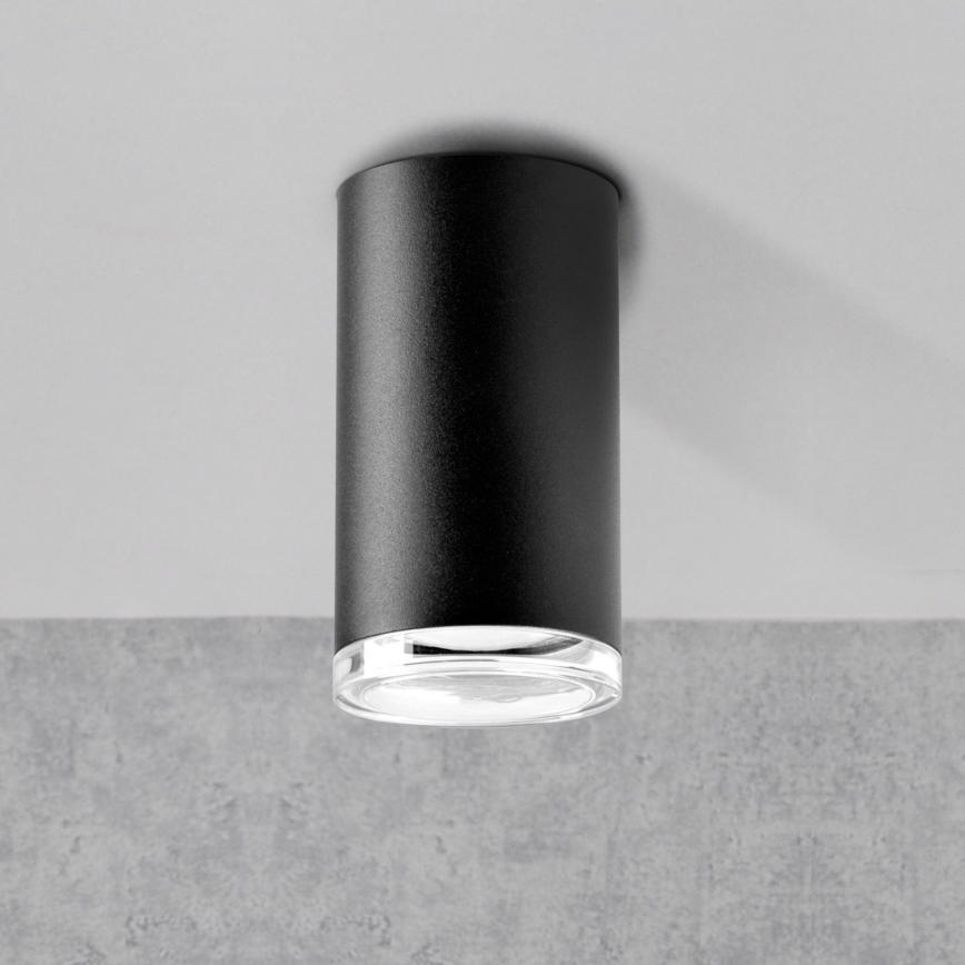 LED RGBW Stmívatelné koupelnové bodové svítidlo TURYN 1xGU10/4,8W/230V 3000K IP44 černá + dálkové ovládání