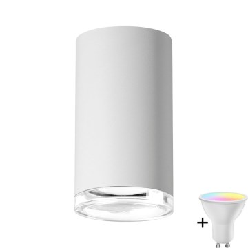 LED RGBW Stmívatelné koupelnové bodové svítidlo TURYN 1xGU10/6,5W/230V 2700-6500K Wi-Fi IP44 bílá