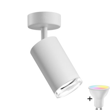 LED RGBW Stmívatelné koupelnové bodové svítidlo TURYN 1xGU10/6,5W/230V 2700-6500K Wi-Fi IP44 bílá
