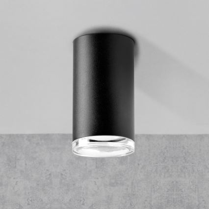LED RGBW Stmívatelné koupelnové bodové svítidlo TURYN 1xGU10/6,5W/230V 2700-6500K Wi-Fi IP44 černá