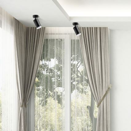 LED RGBW Stmívatelné koupelnové bodové svítidlo TURYN 1xGU10/6W/230V 3000K Wi-Fi IP44 černá