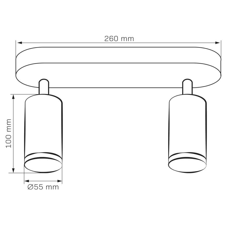 LED RGBW Stmívatelné koupelnové bodové svítidlo TURYN 2xGU10/6,5W/230V 2700-6500K Wi-Fi IP44 černá