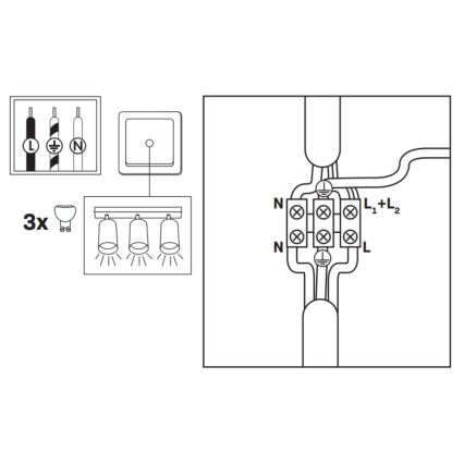LED RGBW Stmívatelné koupelnové bodové svítidlo TURYN 3xGU10/4,8W/230V 3000K IP44 bílá + dálkové ovládání