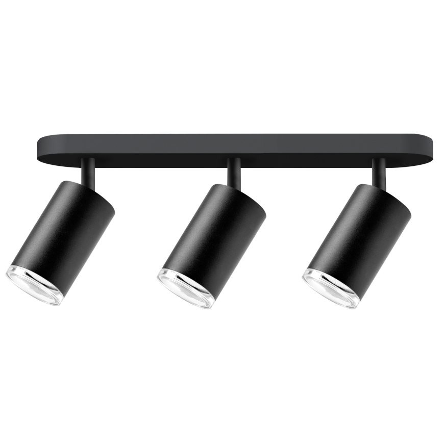 LED RGBW Stmívatelné koupelnové bodové svítidlo TURYN 3xGU10/4,8W/230V 3000K IP44 černá + dálkové ovládání