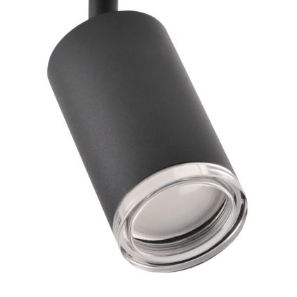 LED RGBW Stmívatelné koupelnové bodové svítidlo TURYN 3xGU10/4,8W/230V 3000K IP44 černá + dálkové ovládání