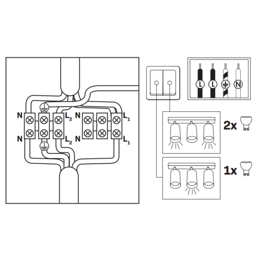 LED RGBW Stmívatelné koupelnové bodové svítidlo TURYN 3xGU10/4,8W/230V 3000K IP44 černá + dálkové ovládání