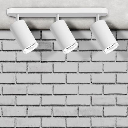 LED RGBW Stmívatelné koupelnové bodové svítidlo TURYN 3xGU10/6,5W/230V 2700-6500K Wi-Fi IP44 bílá