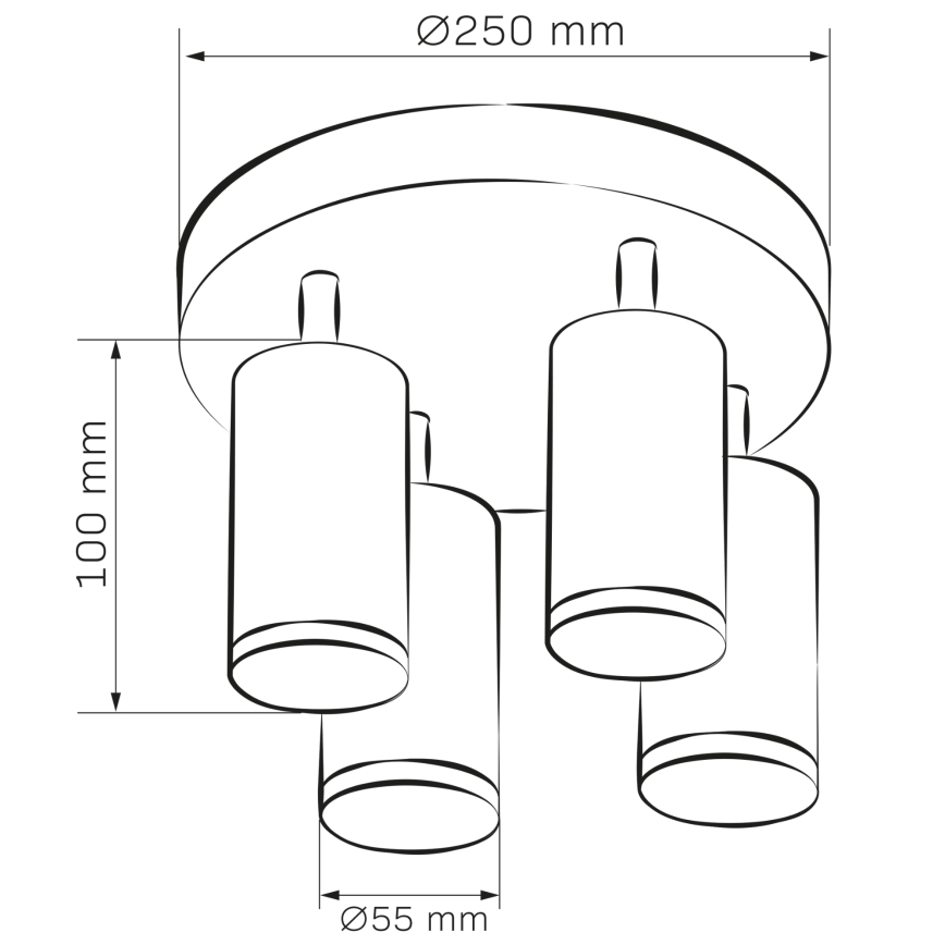 LED RGBW Stmívatelné koupelnové bodové svítidlo TURYN 4xGU10/6,5W/230V 2700-6500K Wi-Fi IP44 bílá