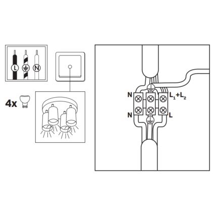 LED RGBW Stmívatelné koupelnové bodové svítidlo TURYN 4xGU10/6,5W/230V 2700-6500K Wi-Fi IP44 bílá