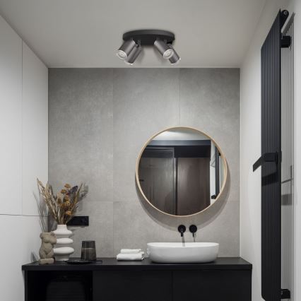LED RGBW Stmívatelné koupelnové bodové svítidlo TURYN 4xGU10/6,5W/230V 2700-6500K Wi-Fi IP44 černá