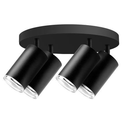 LED RGBW Stmívatelné koupelnové bodové svítidlo TURYN 4xGU10/6,5W/230V 2700-6500K Wi-Fi IP44 černá