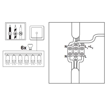 LED RGBW Stmívatelné koupelnové bodové svítidlo TURYN 6xGU10/6,5W/230V 2700-6500K Wi-Fi IP44 bílá