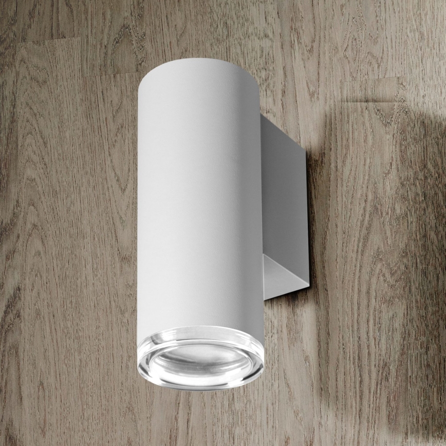 LED RGBW Stmívatelné koupelnové nástěnné svítidlo TURYN 1xGU10/4,8W/230V 3000K IP44 bílá + dálkové ovládání
