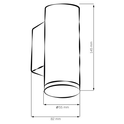 LED RGBW Stmívatelné koupelnové nástěnné svítidlo TURYN 1xGU10/4,8W/230V 3000K IP44 černá + dálkové ovládání