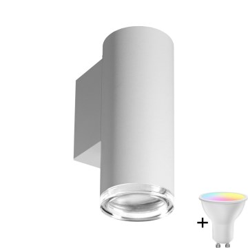 LED RGBW Stmívatelné koupelnové nástěnné svítidlo TURYN 1xGU10/6,5W/230V 2700-6500K Wi-Fi IP44 bílá