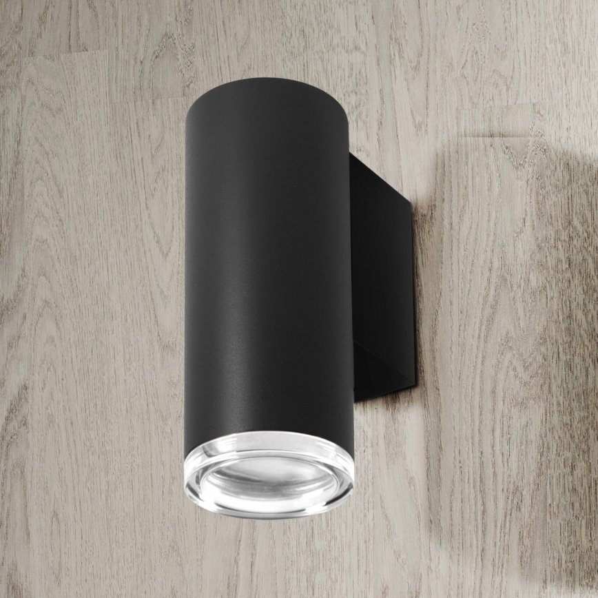 LED RGBW Stmívatelné koupelnové nástěnné svítidlo TURYN 1xGU10/6,5W/230V 2700-6500K Wi-Fi IP44 černá