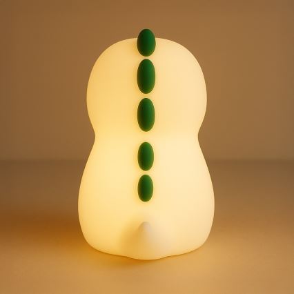 LED RGBW Stmívatelné nabíjecí dotykové dětské noční světlo DINO LED/1W/5V 1200 mAh
