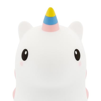LED RGBW Stmívatelné nabíjecí dotykové dětské noční světlo UNICORN LED/1W/5V 1200 mAh