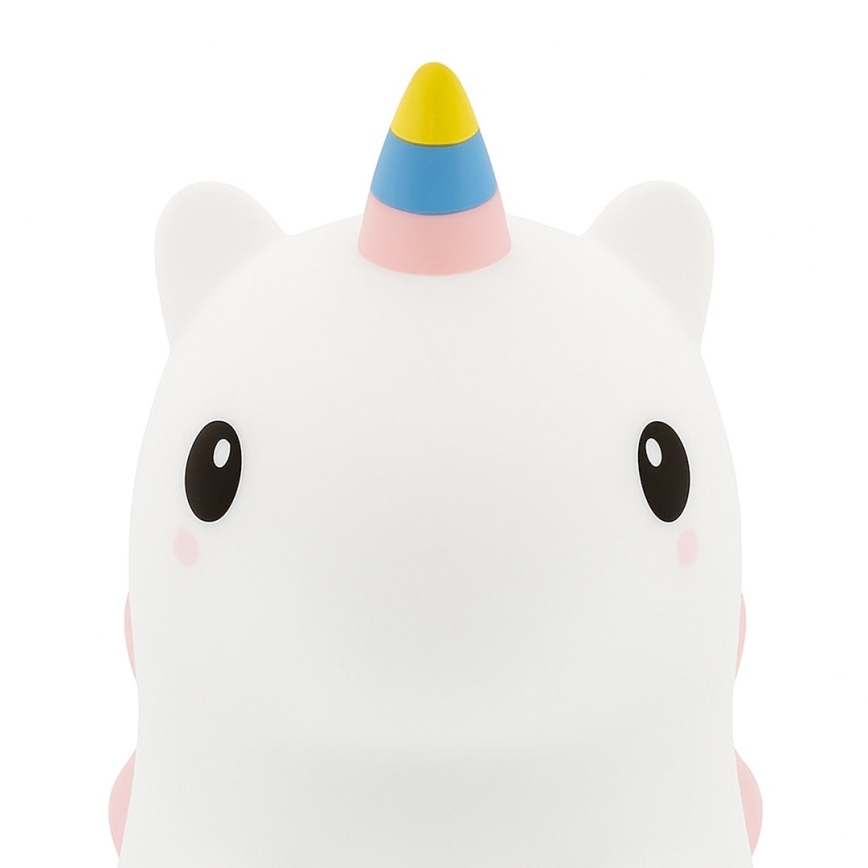 LED RGBW Stmívatelné nabíjecí dotykové dětské noční světlo UNICORN LED/1W/5V 1200 mAh