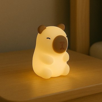 LED RGBW Stmívatelné nabíjecí dotykové dětské noční světlo KAPYBARA LED/0,45W/5V 800 mAh
